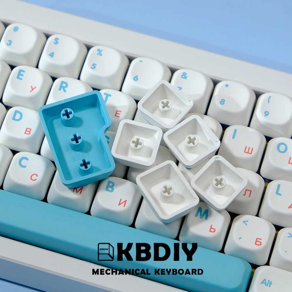 KBDiy PBT Sushi Keycap KOA Profile Japanese Korean Keycaps ISO 7u MAC White 138 Keys Caps for GMK67 Mechanical Game Keyboards