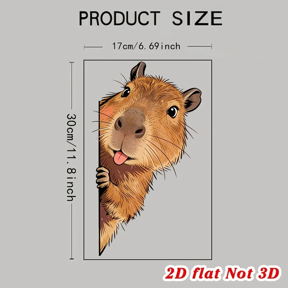1 Stück Capybara-Fensteraufkleber, Lustige Tier-Glasdekoration, Niedlicher Capybara-Fensterdekor, Heimdekoration, Schaufenster-Verschönerung