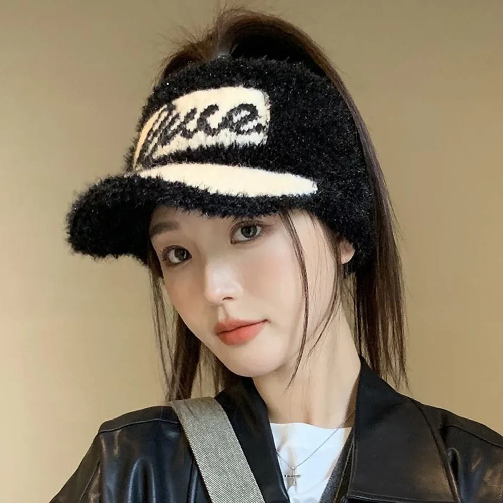 

New Winter Hat Adjustable Anti-UV Empty Top Sun Hat Visor Hat Unisex