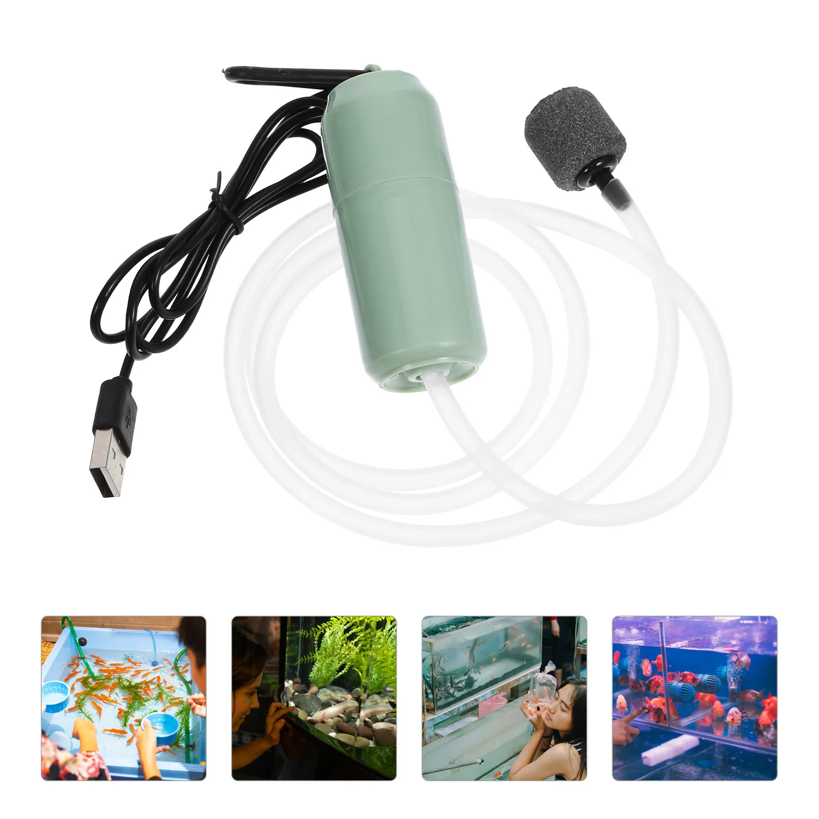 

Portable Fish Tank Oxygen Pump USB Powered Mini Air Pump Aquarium Silent Operation Efficient Oxygenation for Healthy Fish Growth