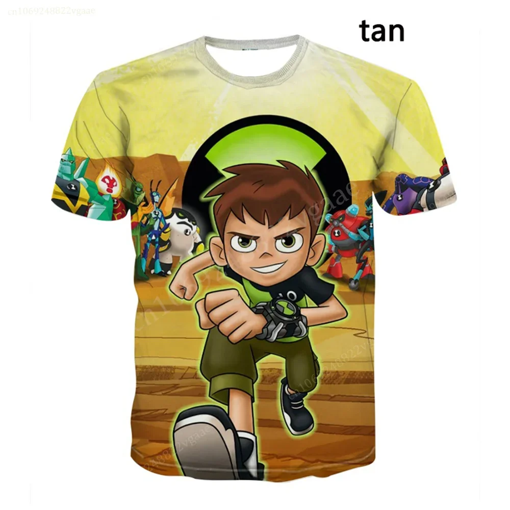 New Summer Ben Tennyson 10 T Shirt Cartoon Boys Girls Tshirt Children\'s Clothing Kids Clothes Tees Tops Costume Training Uniform