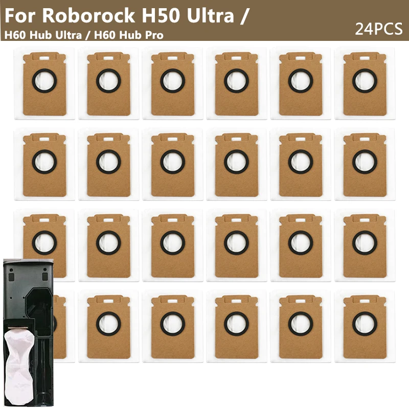 For Roborock H50 Ultra / H60 Hub Ultra / H60 Hub Pro Sweeping Robot Vacuum Cleaner Dust Bag Garbage Bag Home Accessories