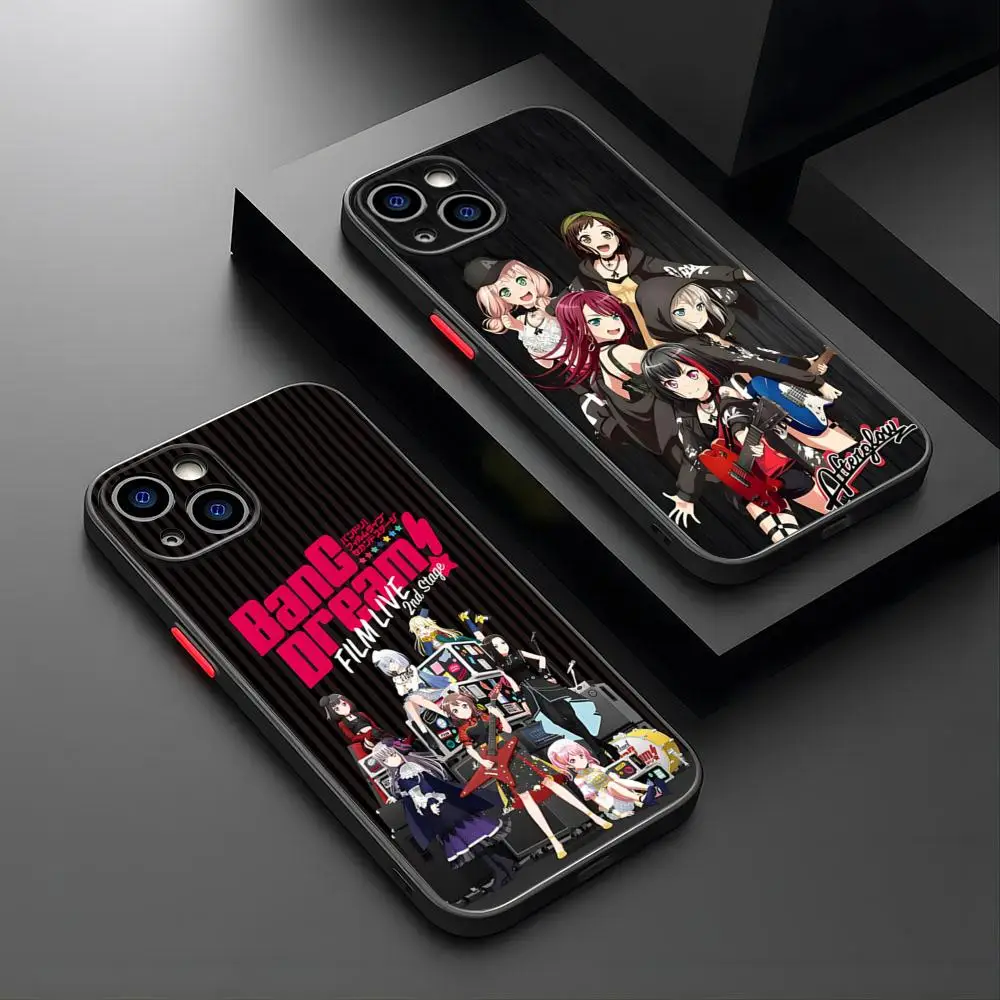 Roselia BanG Dream Anime Phone Case For IPhone 15 Pro 14 Pro Max 16 Plus 13 11 12 Mini Xs X Xr 7 8 Plus Se Matte Cover