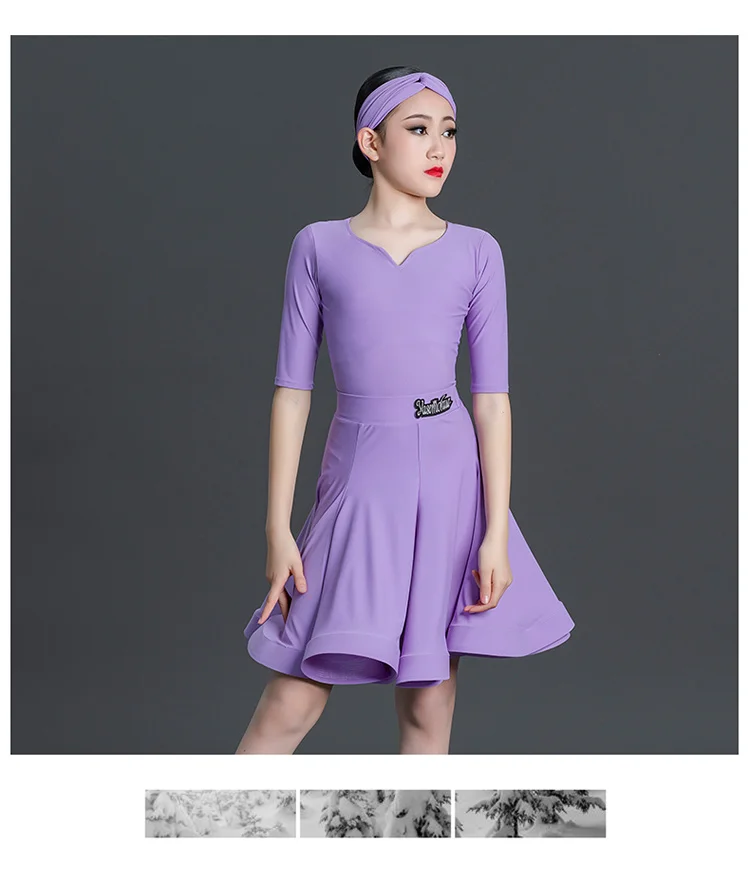 Primavera y verano, trajes de baile latino para niños y niñas, trajes de competición profesional, faldas oscilantes grandes, disfraces de actuación