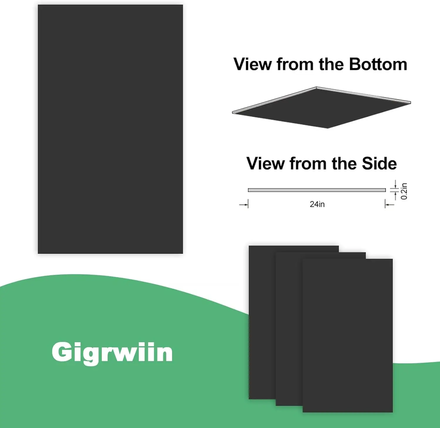 بلاط سقف على شكل قطرة سوداء ناعمة بطول 2 قدم × 4 أقدام، لوحة سقف PVC مقاس 24 × 48 بوصة - مقاومة للماء وقابلة للغسل ومعدلة للحريق - PVC عالي الجودة #6