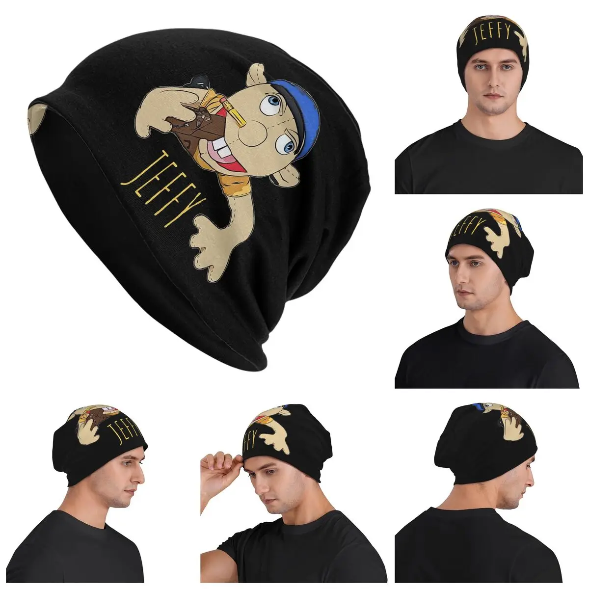 

Джеффи Кукольный горячий продавать! Теплая вязаная шапка, модная шапка-капот, осенне-зимняя уличная шапка, шапки для мужчин, женщин и взрослых