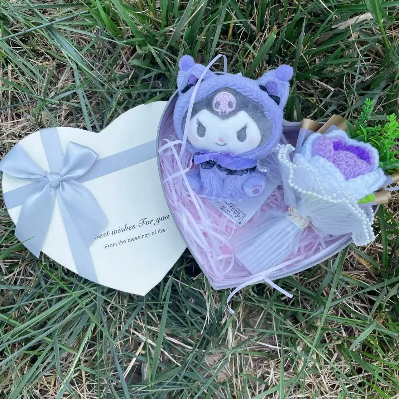 การ์ตูน My Melody Kuromi Cinnamoroll KT ตุ๊กตาแมวตุ๊กตาหัวใจของขวัญกล่องวาเลนไทน์คริสต์มาสวันเกิดของขวัญสําเร็จการศึกษา