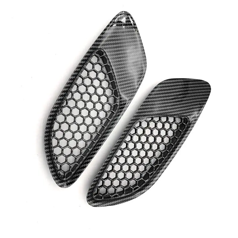 

2x Carbon Fiber Look Bonnet Hood Air Vent Scoop Cover For BMW E90 E91 E92 E93 M3