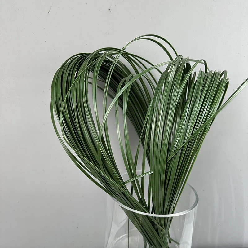 39 Zoll Künstlicher Grasstiel DIY Blumenmaterial Weiche Gummi-Blätter Rattan Blumenarrangement Pflanzengras Hochzeit Party Deko – Detail 7