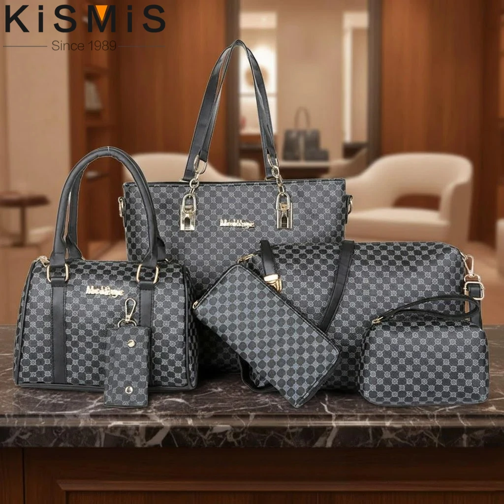 

6 шт., набор больших сумок с цветочным принтом, стильные минималистичные сумки через плечо, большая вместимость, многофункциональные