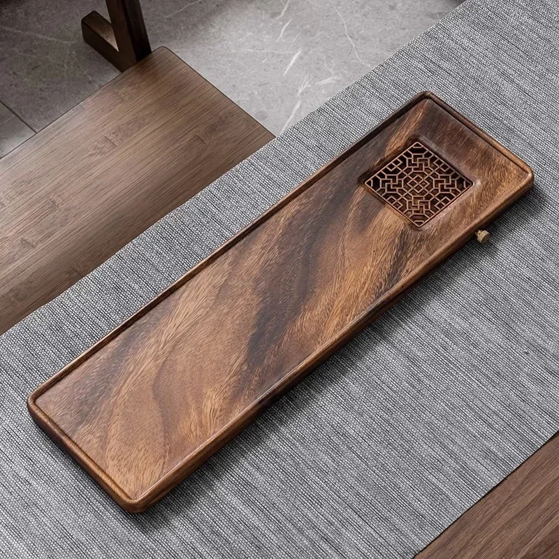 Unique Chinese Style Dry Foam Tray for Tea Brewing - Whole Walnut Drainage Type Waterborne Protective Layer - Extra Large