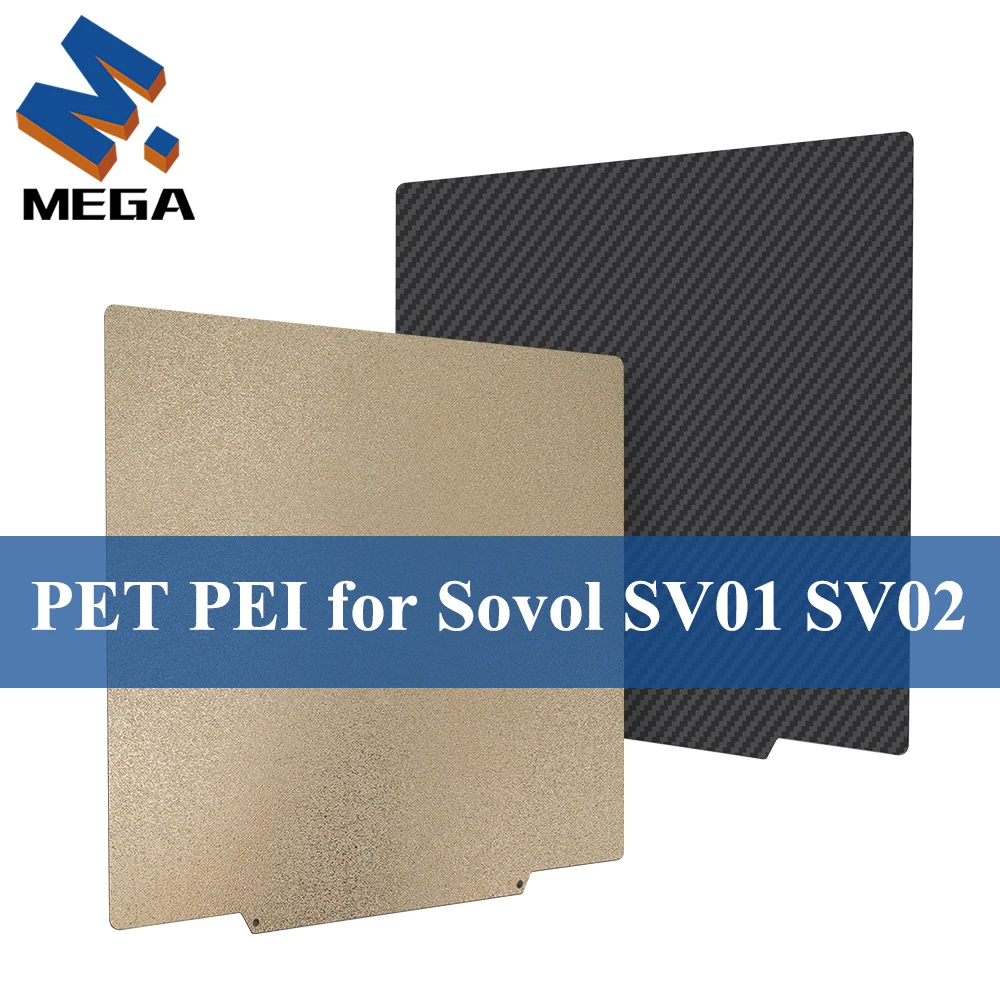 

Sovol SV01 pro Textured PEI Sheet 300x255mm Spring Steel Plate Magnetic Base Sticker for 3D Printer Sovol SV01 SV02 HotBed