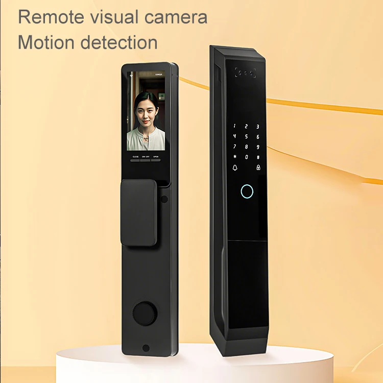001 Fully Automatic Anti-theft TTlock 3D Face Smart Locks WiFi Facial Recognition Camera Video Intercom Fingerprint Door Lock