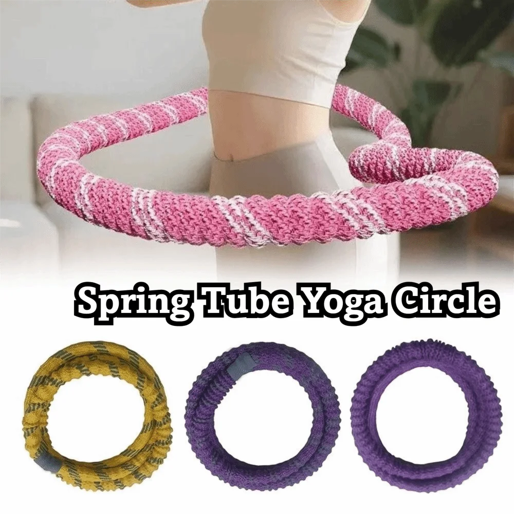 Foldable Spring Tube Yoga Circle Non-woven Fitness Waist Trainer Spring Fitness Hoop All-inclusive Silent Yoga Hoop Outdoor