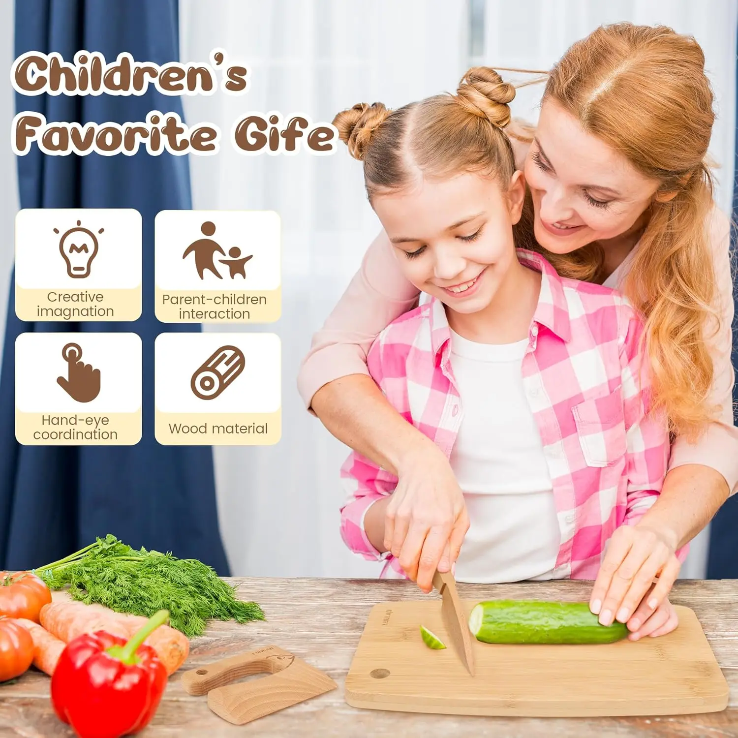 Ferramentas de cozinha montessori, conjunto de cozinha real, brinquedos educativos de madeira para crianças, facas seguras, conjunto de cozimento, acessórios de cozinha para meninos e meninas