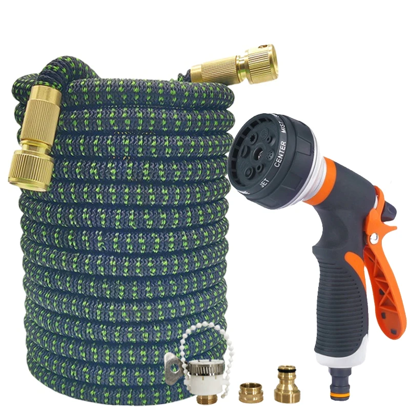 

Растягивающийся садовый шланг, гибкий поливочный шланг с распылителем, аксессуары для мойки автомобилей, садовая водопроводная труба, принадлежности для орошения