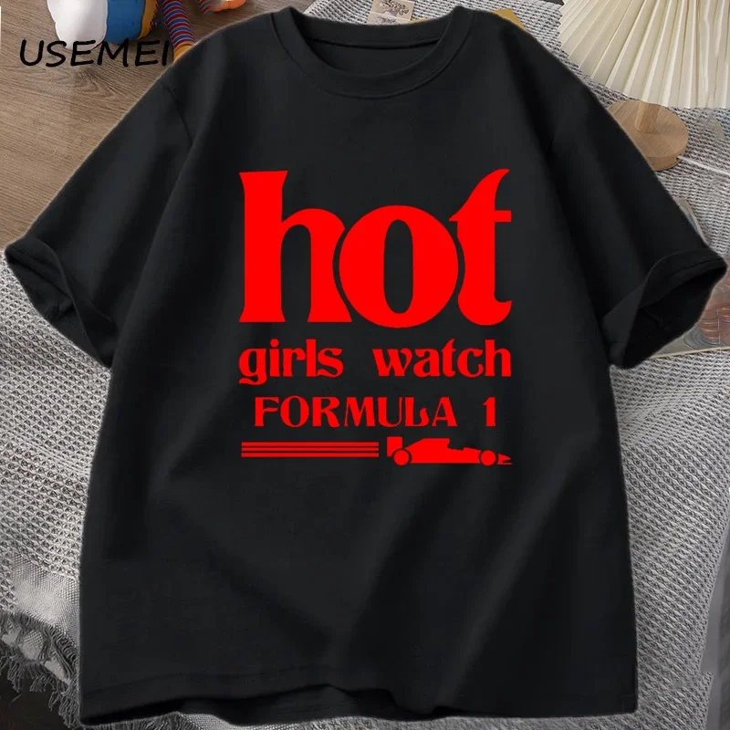 

Hot Girls Watch Formula t shirt Men Clothes Print casual cotton short sleeve Tee Top Cotton Casual ONeck T-shirt Male streetwear