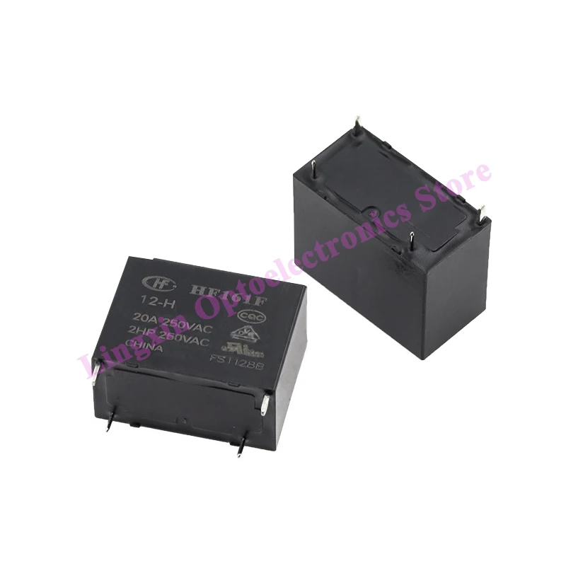 5pcs/lot HF161F DC12V 24V Power Relays 4PIN 20A 250VAC HF161F-12-H  HF161F-24-HT  HF161F-W-12HT HF161F-W-24HT F161F- 12/24- H/HT