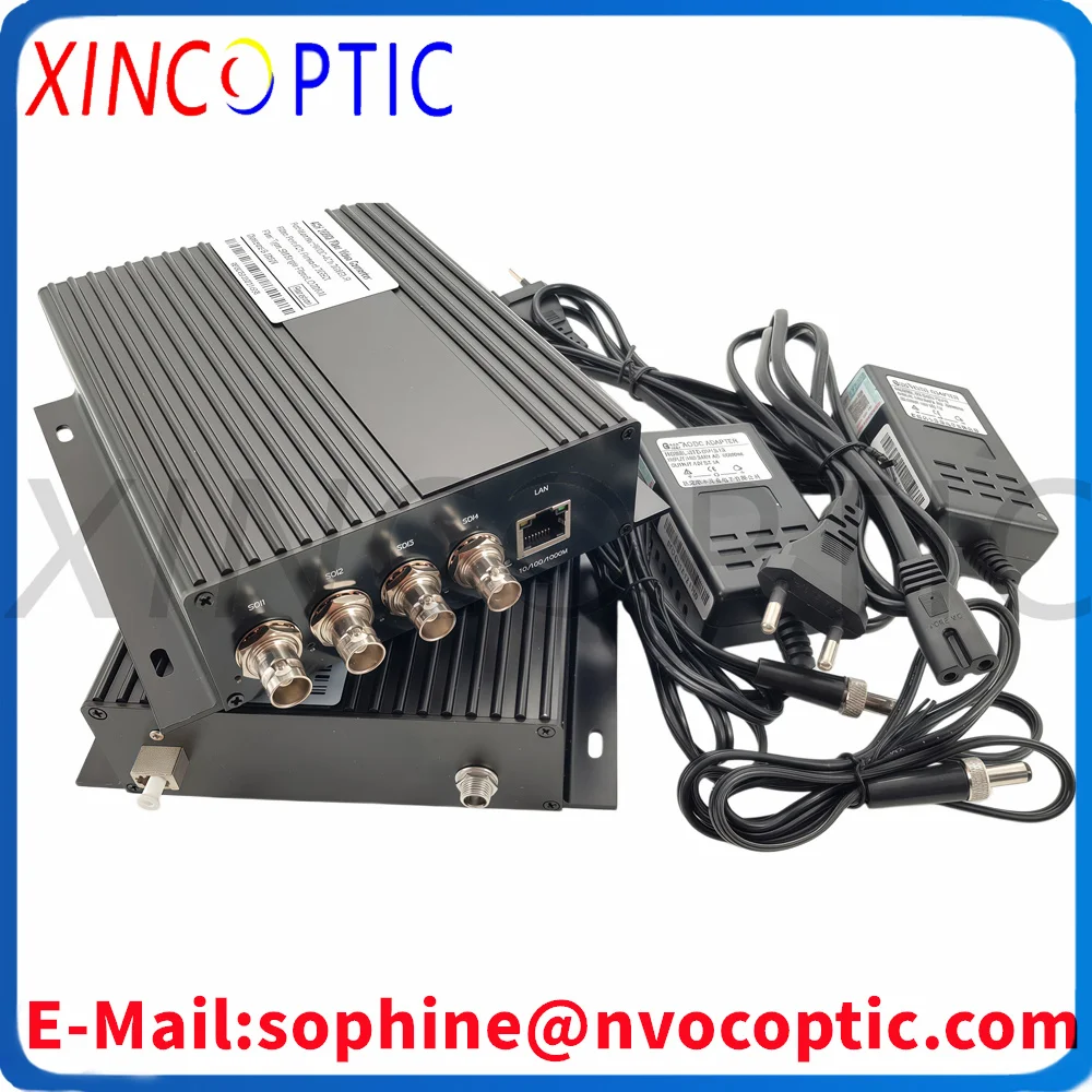 

4Ch Forward 3G SDI SM,Simplex,20KM,LC Connector,Euro Charger,Desk-TOP Fiber transceiver DC 12V