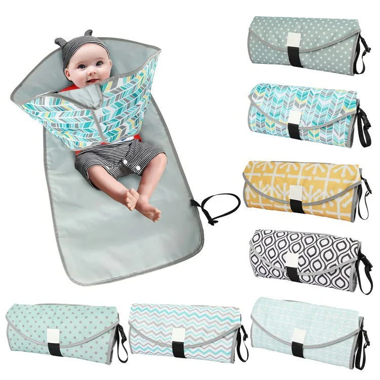 YYYportable diaper changing clutch for newborns foldable cleaning hand changing table kit latest waterproof travel mat