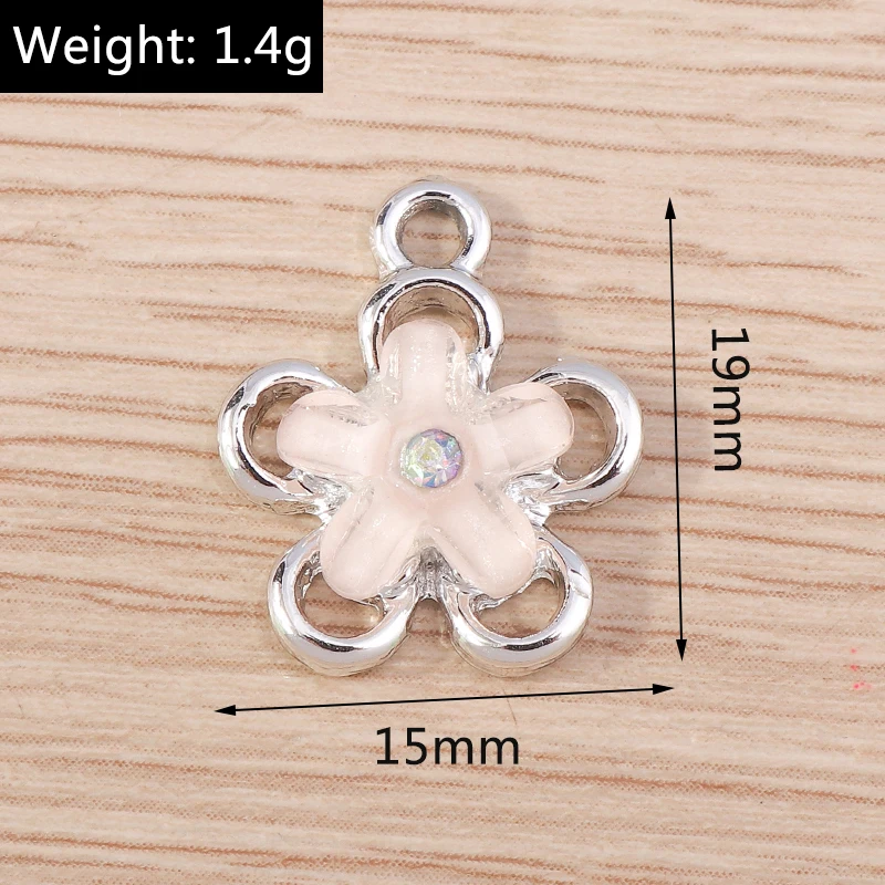 10 Stück 13x18mm Cartoon Tier Charms Legierung Kristall Katze Charms für Schmuckherstellung Mädchen Niedliche Ohrringe Anhänger Halskette Handwerk Geschenk – Detail 5