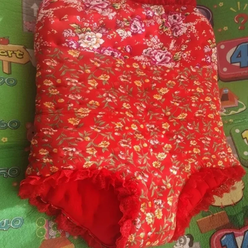 フェチレース花ソフトタッチブリーフ男性ハイウエスト充填綿ふわふわ暖かいパンティー女性手作りブリーフボトムパジャマ