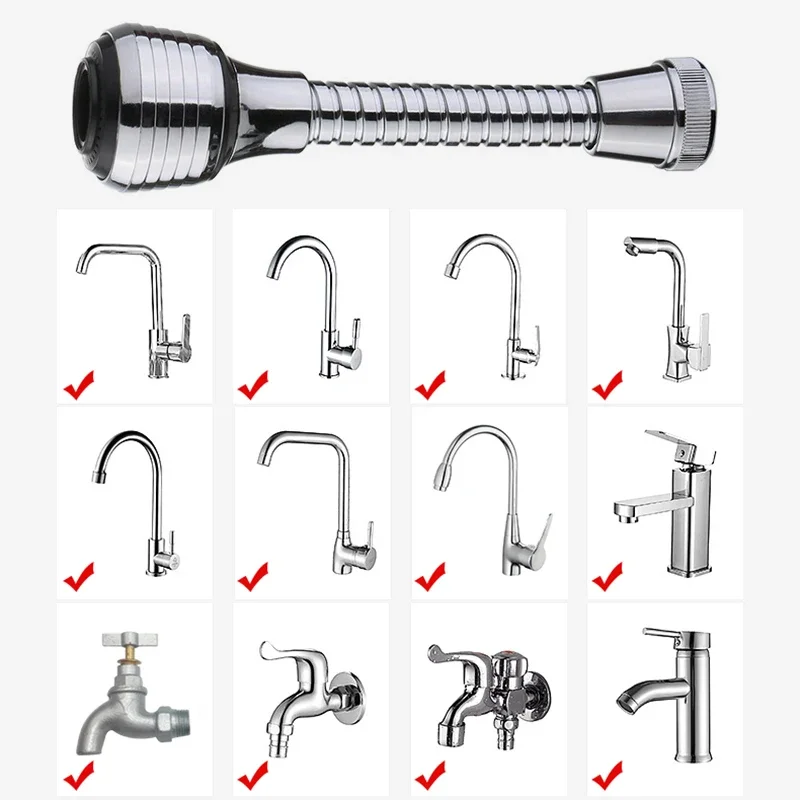 Extensor de grifo de alta presión, burbujeador giratorio 360, 2 modos, ahorro de agua, suministros de accesorios de cocina y baño