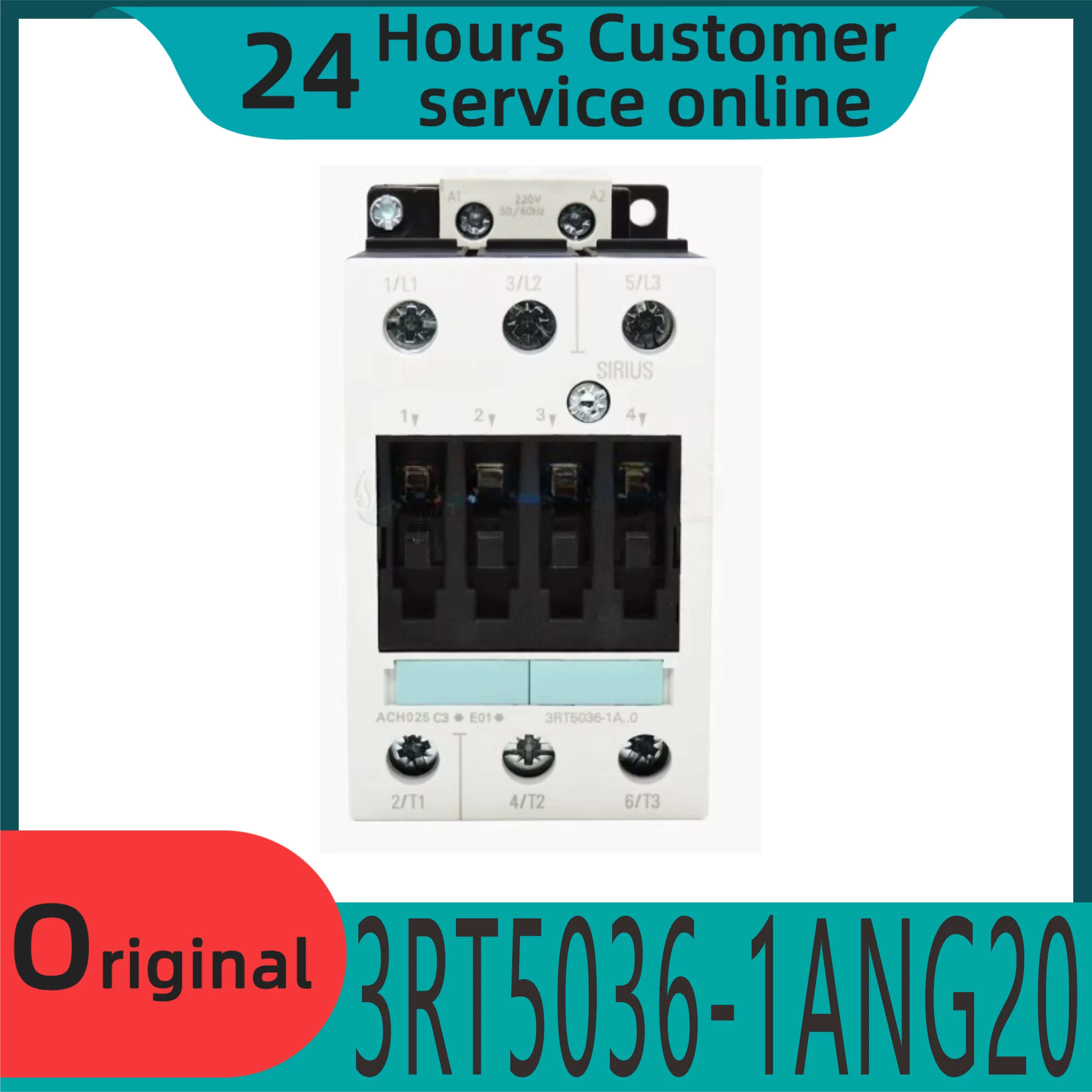 

3RT5036-1ANG20 220V 50ANew original 3RT5036-1 contactor