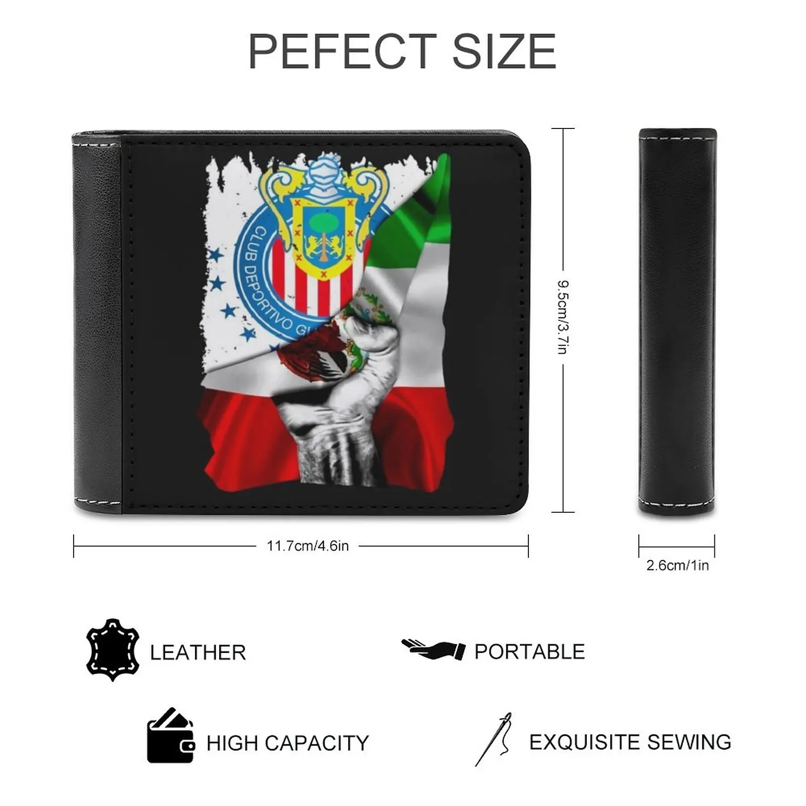 Chivas De Guadalajara Flag Mexico Football Club Orgullo Mexicano Fashion Credit Card Wallet Leather Wallets Personalized