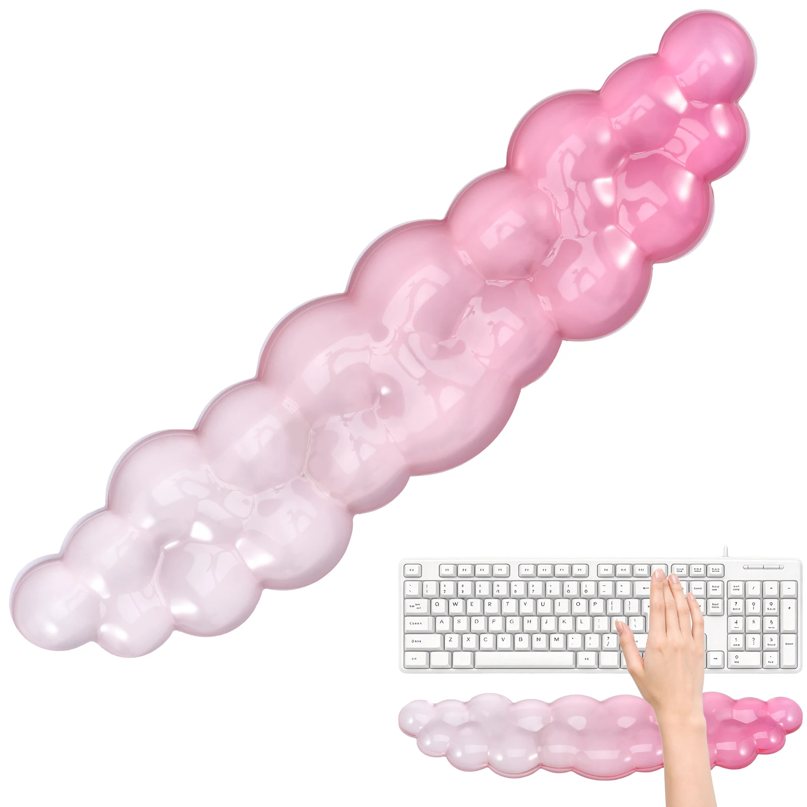 1Pc Cloud Shape Wrist Rest Pad AntiSlip Desk Mat Silicone Keyboard/Mouse Wrist Rest Ergonomic Mouse Pad Typing Wrist Rest Office