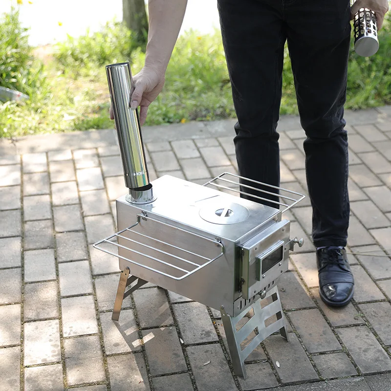 OEM Campingkocher متعدد الحجم للطي الطبخ في الهواء الطلق خيمة داخلي التدفئة الحطب فرن المحمولة حرق الخشب موقد للتخييم