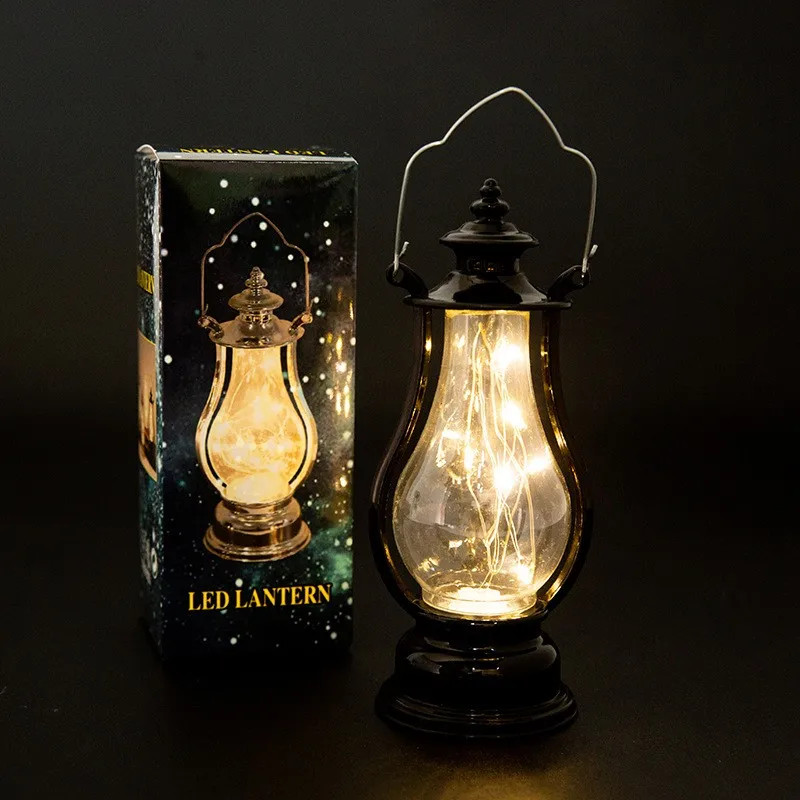 Led Retro Small Oil Lamp Multicolor Interior Decorative Desk Lamp Portable Wind Candle Lamps Decoration Kerosene Lights 2024