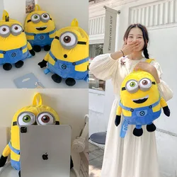 New Cartoon Anime  Backpack Minions Doll Large Size School Bag Large Capacity Student Cartoon Backpack