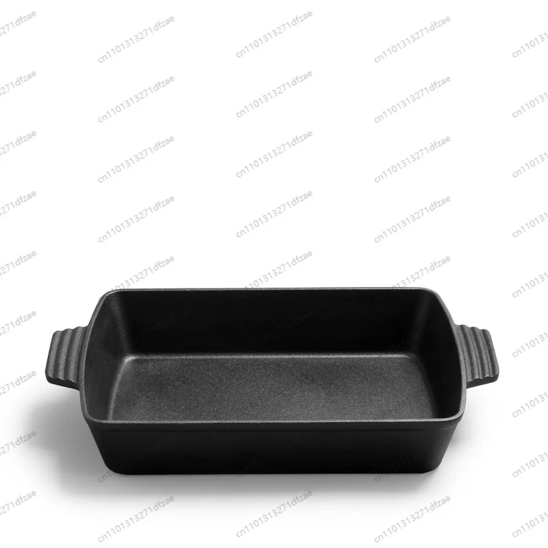 

Чугунный горшок для ресторана, утолщенная термоизоляция, большой горшок для рыбы на гриле без покрытия, бытовая прямоугольная форма для выпечки