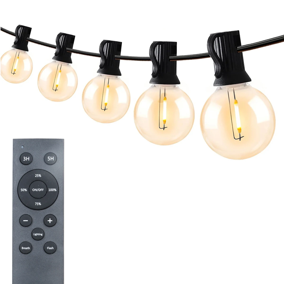 

Festoon LED G40 Globe String Fairy Lights Remote Outdoor For Birthday Party Garden Decor Garland Lamps Street Patio Backyard