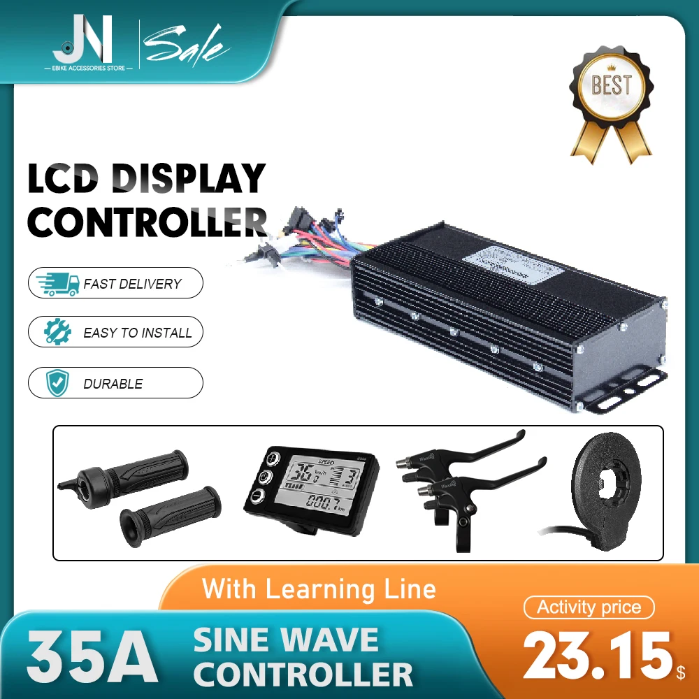 

Electric Bicycle Three-Mode Sine Wave 36V48V52V 35A Controller with color display accessories use for 1000W/1500W Motor kit