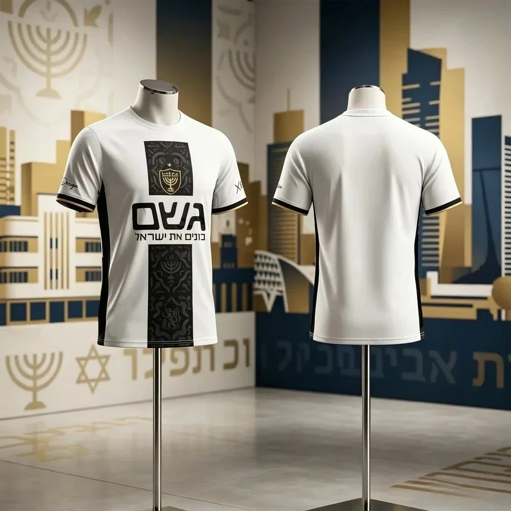 20262026 New Model Maenbetar Jerusalem Football Jersey Short Sleeve Breathable Mesh Football Fan Training Shirt