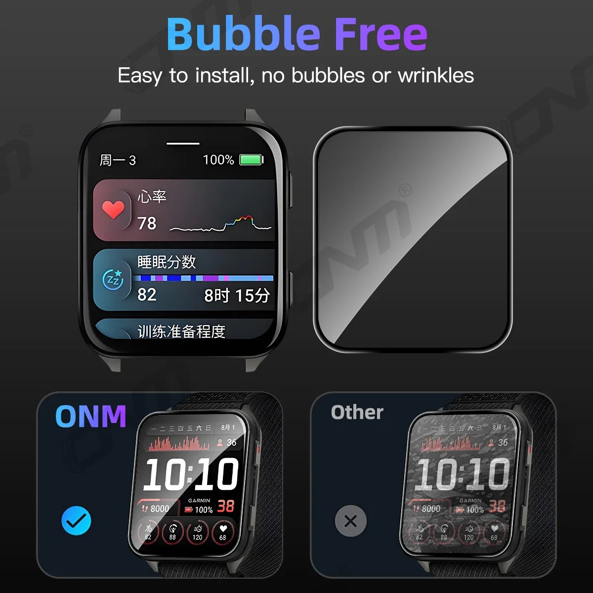 طبقة حماية ثلاثية الأبعاد لواقي الشاشة Garmin Venu X1، تغطية كاملة لملحقات الساعة الذكية المضادة للخدش (وليس الزجاج)