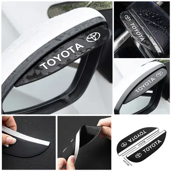 2 ks/sada krytu zpětného zrcátka do auta, dešťový štít, silikový gel, těsnění pro Toyota Corolla Yaris Rav4 Camry Avensi 10 nejlepší prodej Příslušenství k Toyotě RAV4 - №6