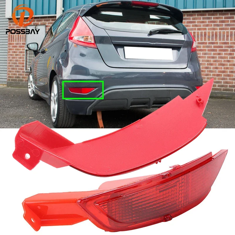 

For Ford Fiesta MK7 Hatchback 2008 2009 2010-2012 Car Rear Bumper Reflector Red Left Side (With Bulb) Right Side(Without Bulb)