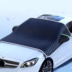 Black Thicken Car Snow Cover Car Windshield Protection Cover Snowproof Anti-Frost Front Window Sun Shade Exterior Parts