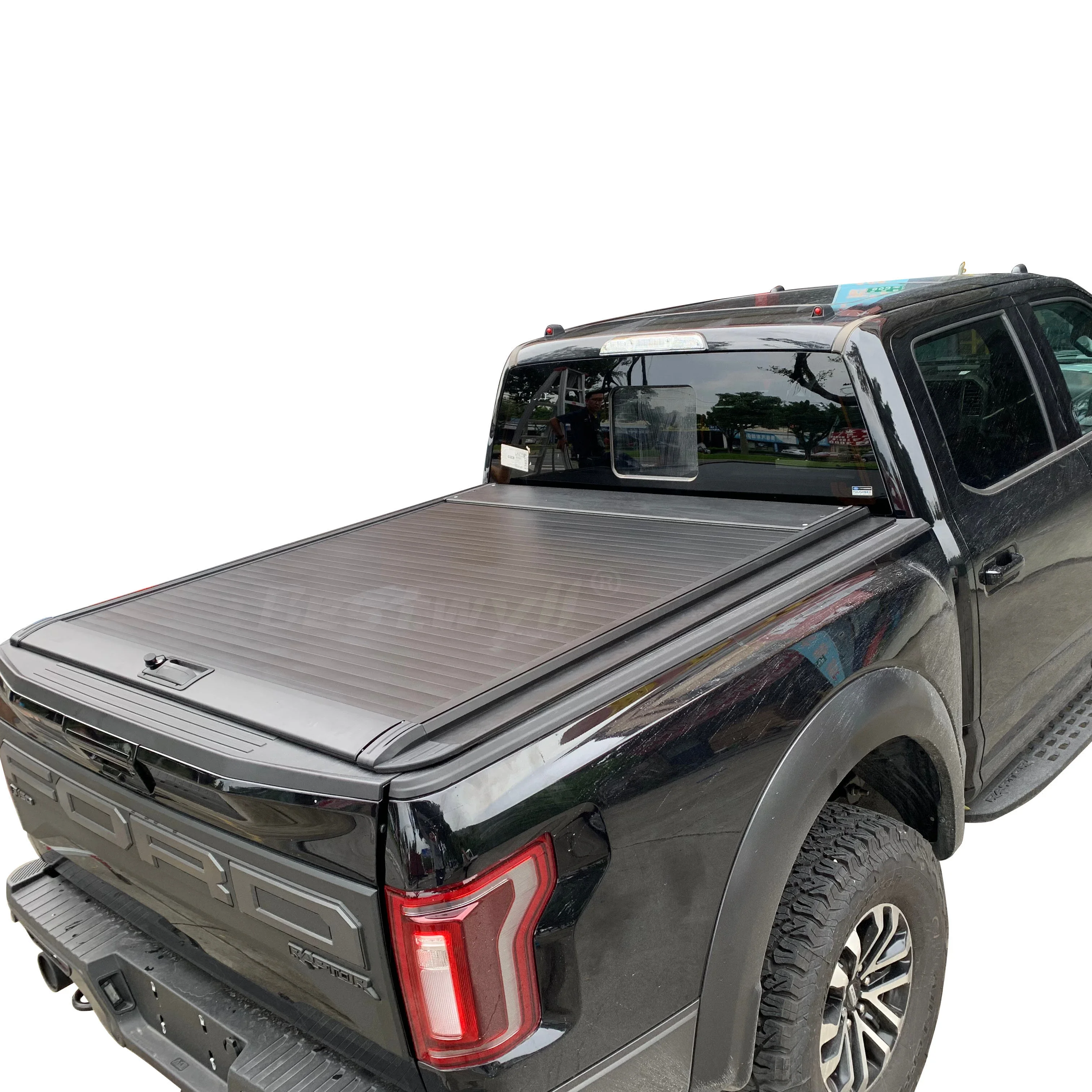 BESTWYLL Hard Aluminium Alloy Retractable Tonneau Cover Manual Truck Bed Cover For Ford F150 Raptor 2015-2020 5.8