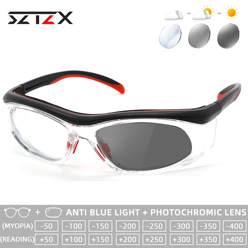 

SZTZX Industrial Durable Photochromic Prescription Glasses Anti-scratch Anti-splash Dustproof Anti Impact Welding Safety Glasses