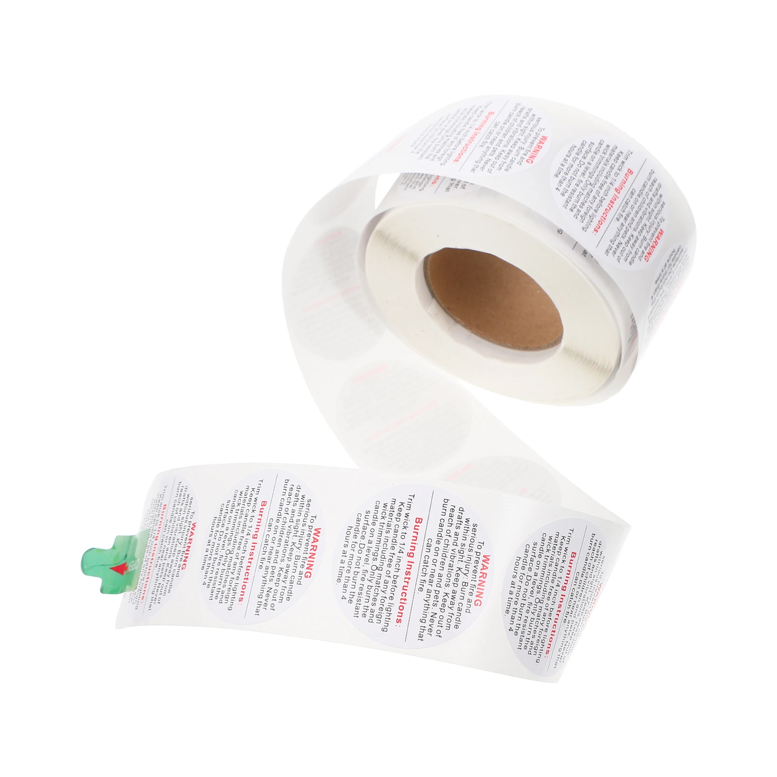 

Premium Self-Adhesive Warning Stickers Jar Safety Labels Removable Decals For Diy Making Supplies 1 Roll Clear