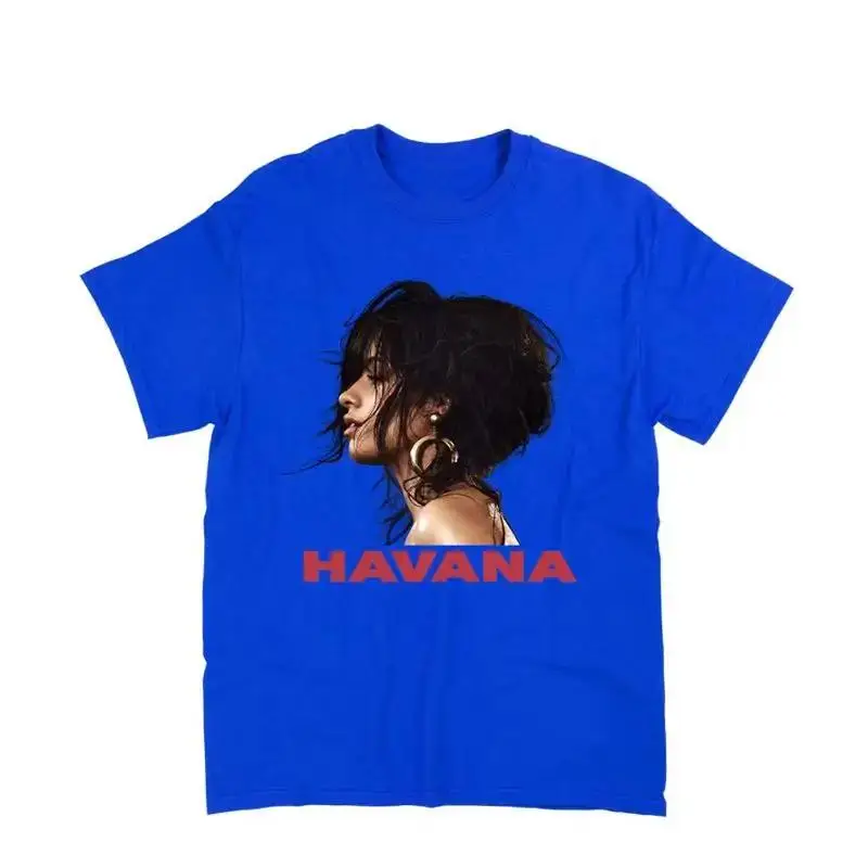 Vtg Camila Cabello Havana Cotton Blue Full Size For Men T Shirt