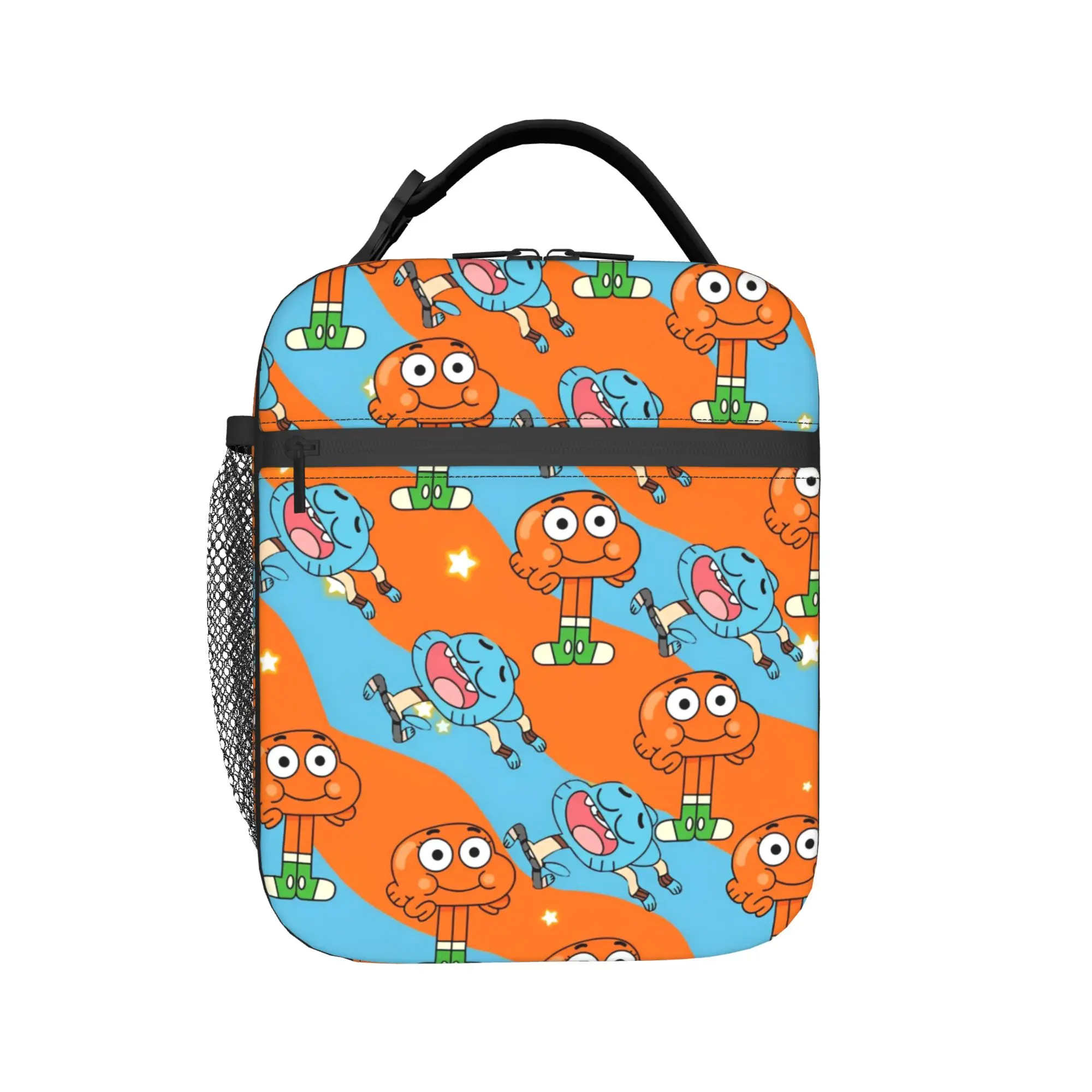Gumballs  Darwin Face Insulated Lunch Bag Thermal Bag Reusable,Lunch Container Video Game Tote Lunch Box Bento Pouch Work