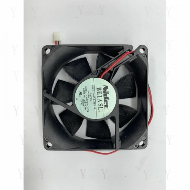 Y+ 1PC for NIDEC D08A-24TS4 24V 0.26A 8CM 2-line gale equipment cooling fan