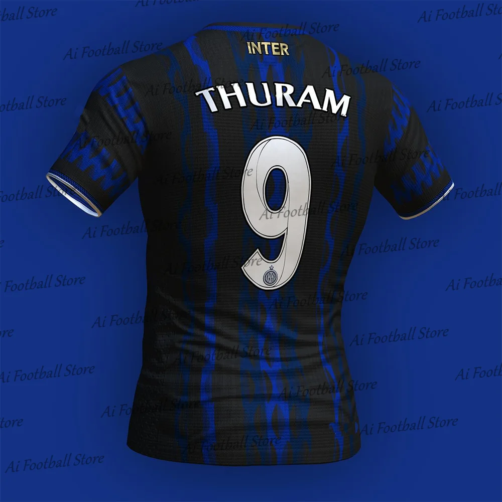 T-shirt For Men Summer Sport Outdoor Jersey Italy Football Kit Milan Jersey Ai Design THURAM 9 T-shirt Adult KID Jersey Kits