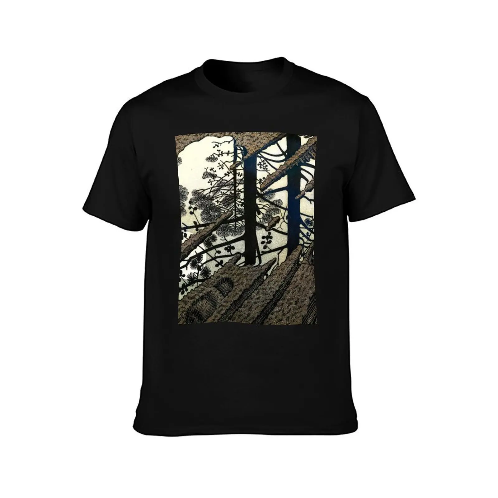 Puddle, by M.C. Escher T-Shirt, Summer Casual Cotton Tee, Oversized Streetwear Tops, Vintage Graphic Print, Unisex Men Women