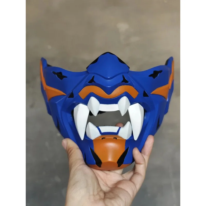 Yoru Jester Máscara de media cara Accesorio de cosplay, Réplica de copa de fuego duradera para fotografía Disfraz de Halloween jk;6